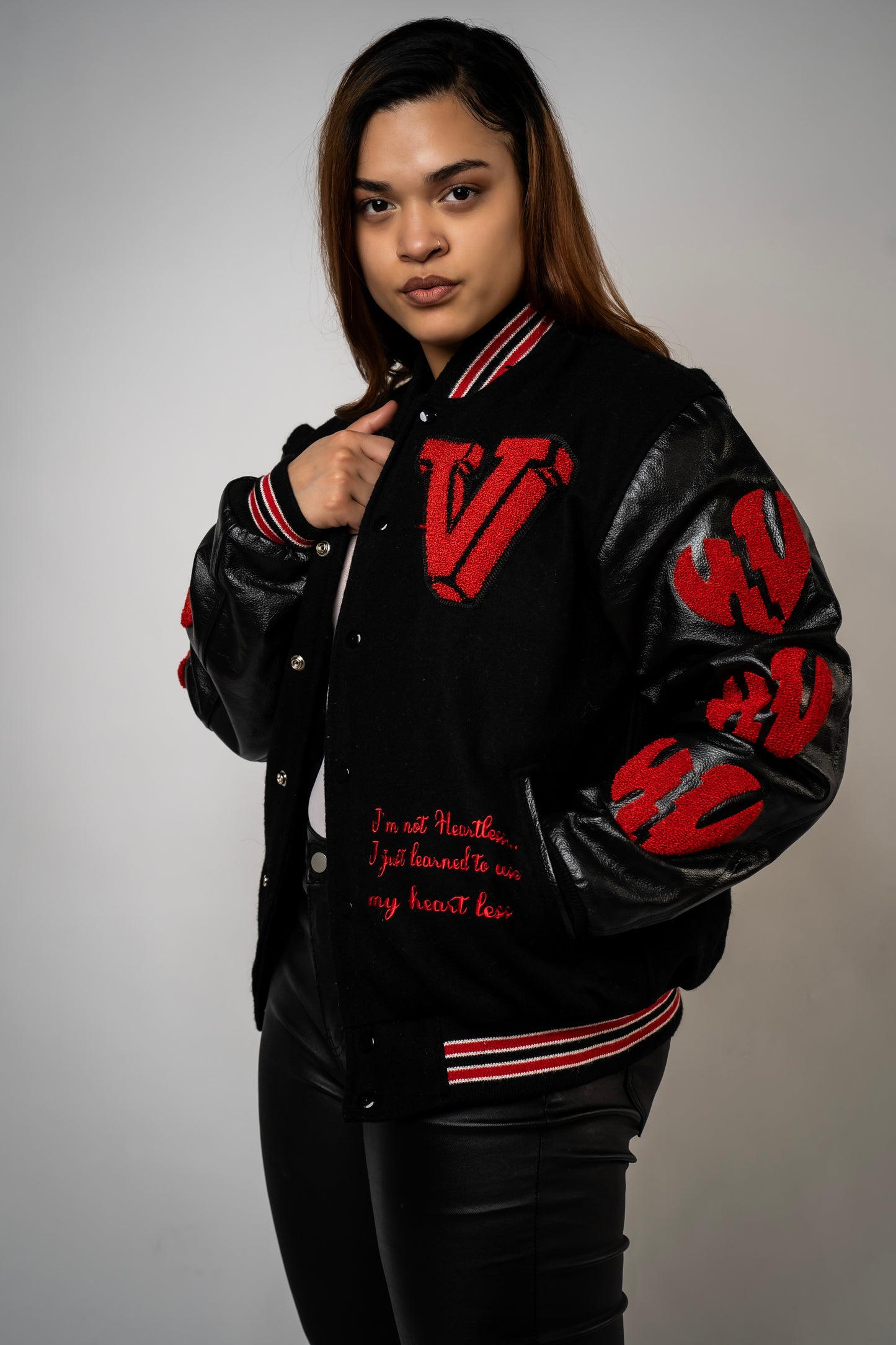 Hearts On My Sleeve Varsity Jacket