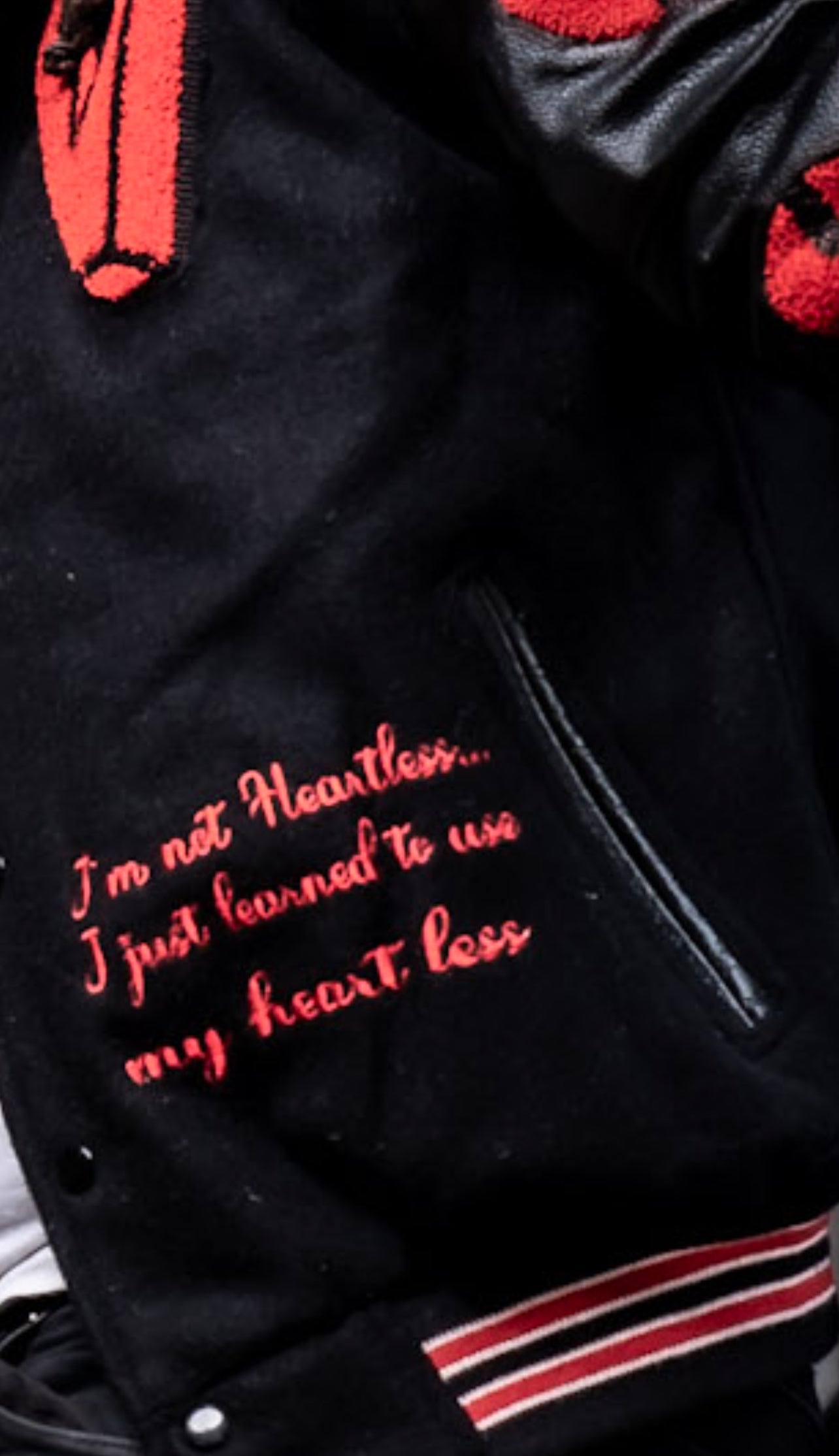 Hearts On My Sleeve Varsity Jacket