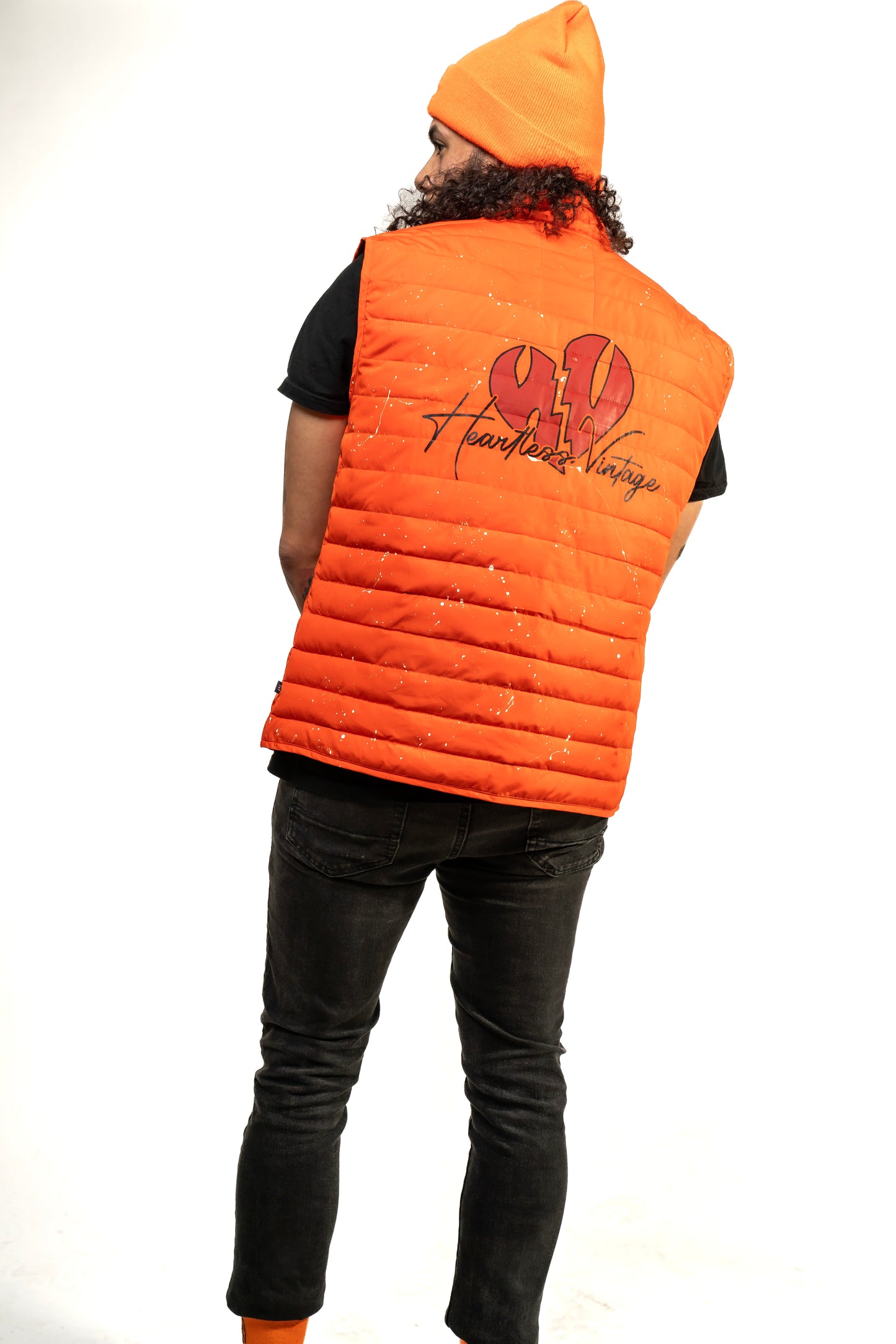 Orange Custom Puffer Vest