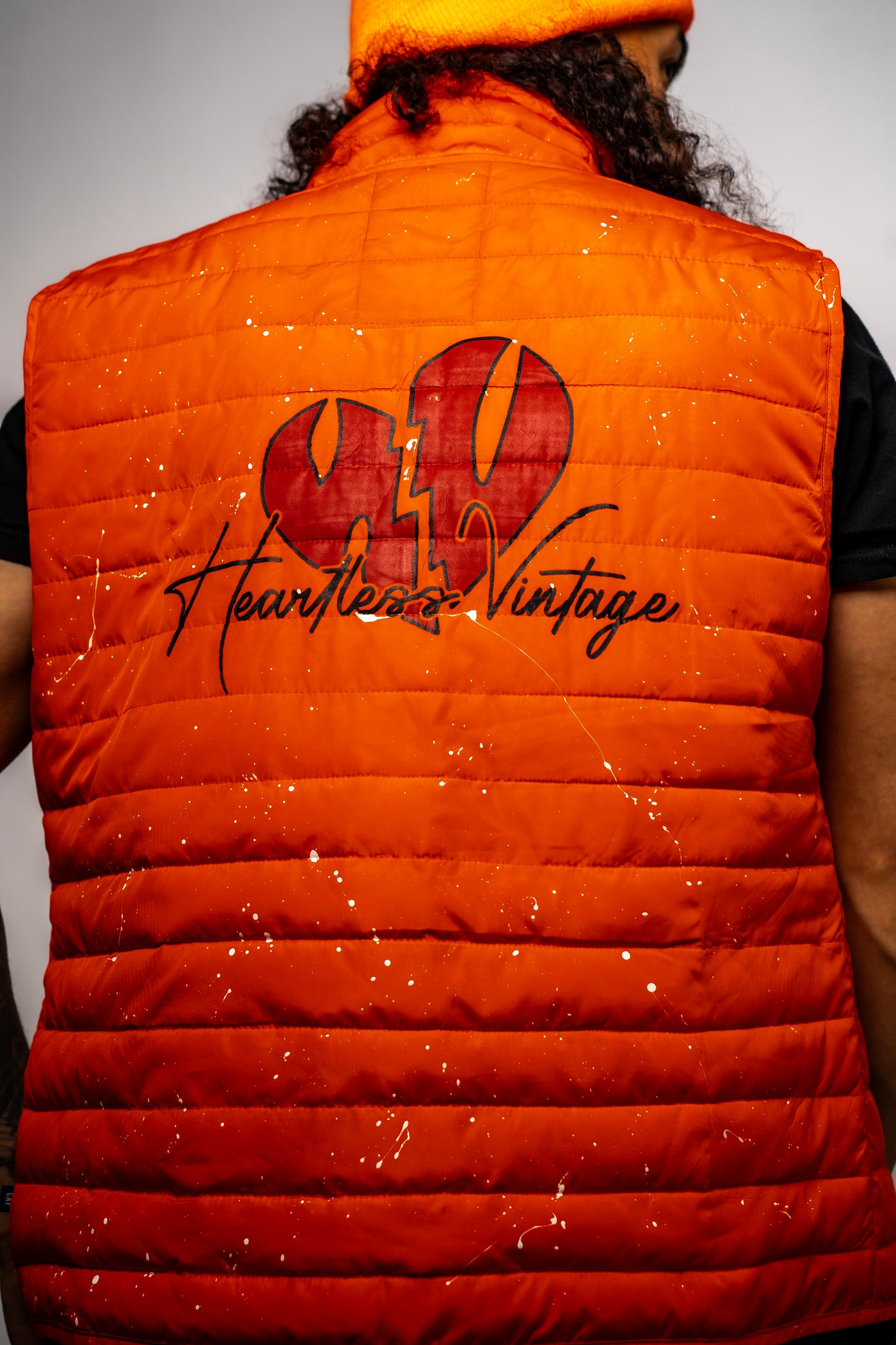 Orange Custom Puffer Vest